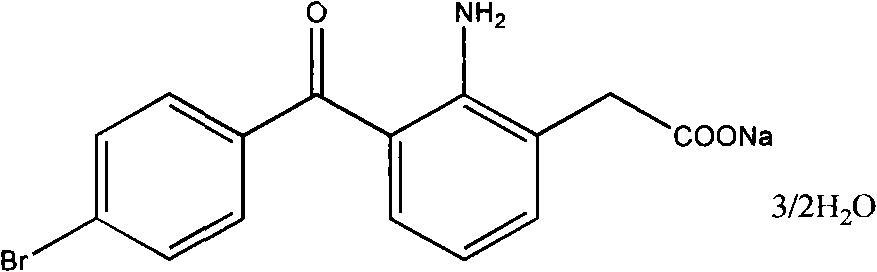 Gel for eye containing bromfenac sodium hydrate and preparation thereof