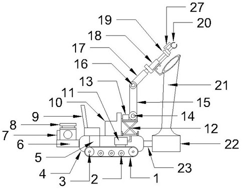 Multi-point touch type accurate positioning apple picking machine