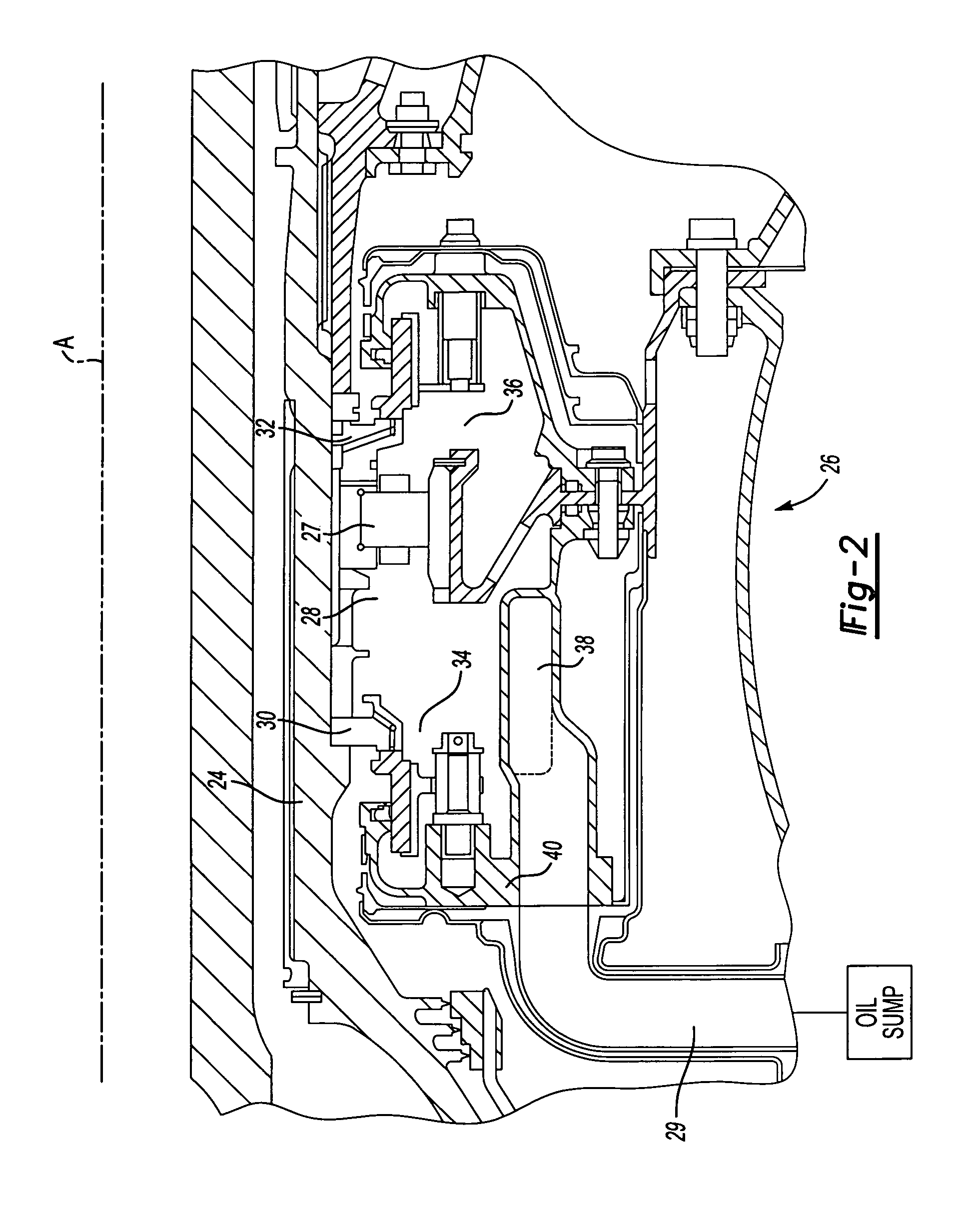 Bifurcated oil scavenge system for a gas turbine engine