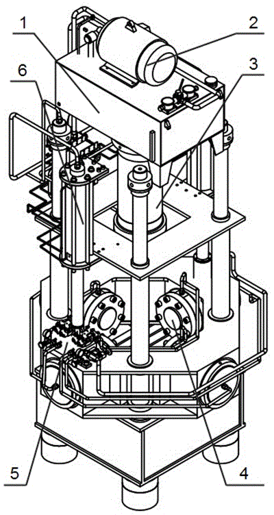 Multi-directional die forging process testing device