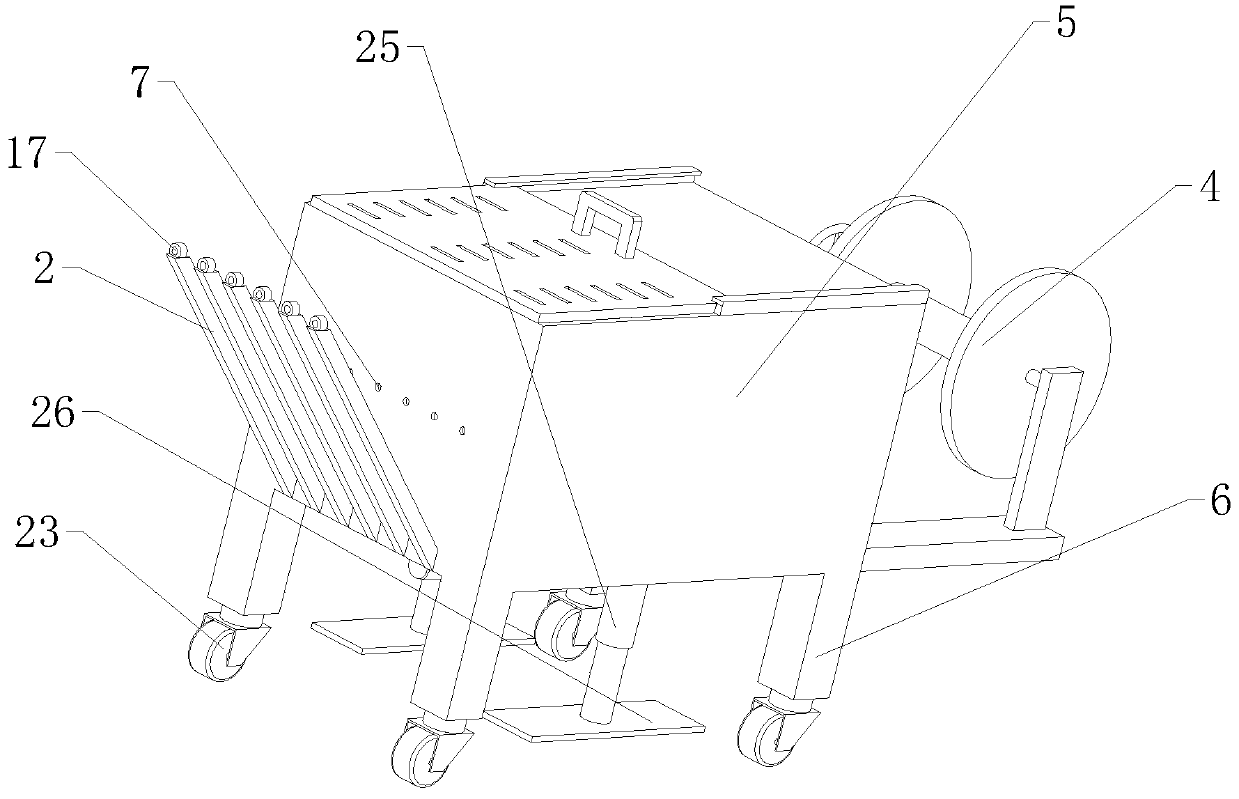 Building protecting net preparation device with heat dissipating function