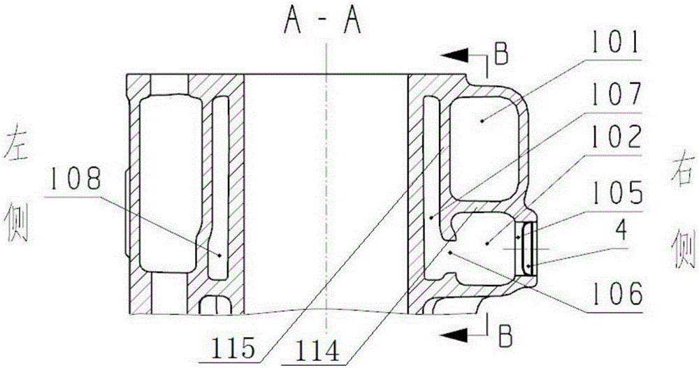 Cylinder body of multi-cylinder diesel engine