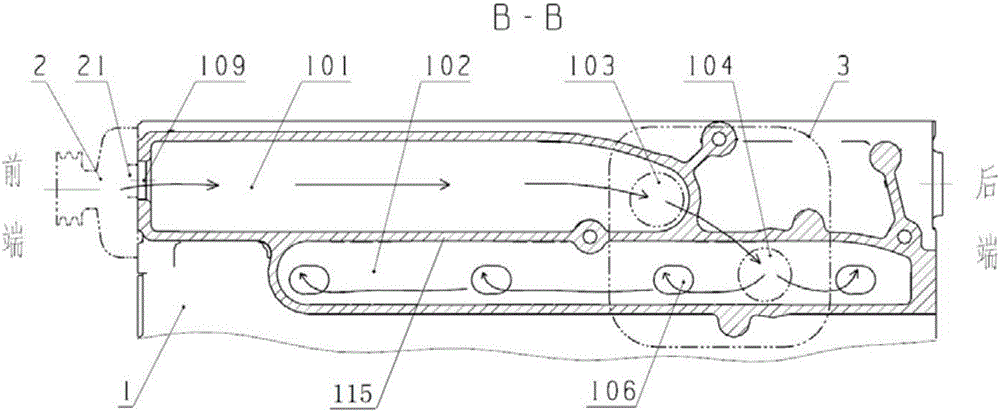 Cylinder body of multi-cylinder diesel engine