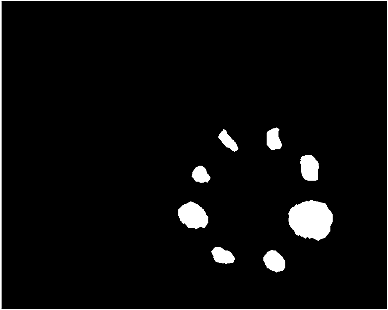 Heating furnace flame real-time detection method based on average gray scale and area