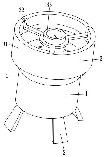 A segmented drying treatment device for organic fertilizer materials, livestock and poultry manure