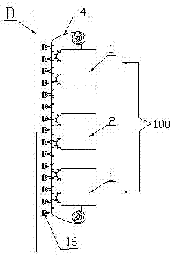 Cleaning mechanism used for cleaning system of glass curtain wall