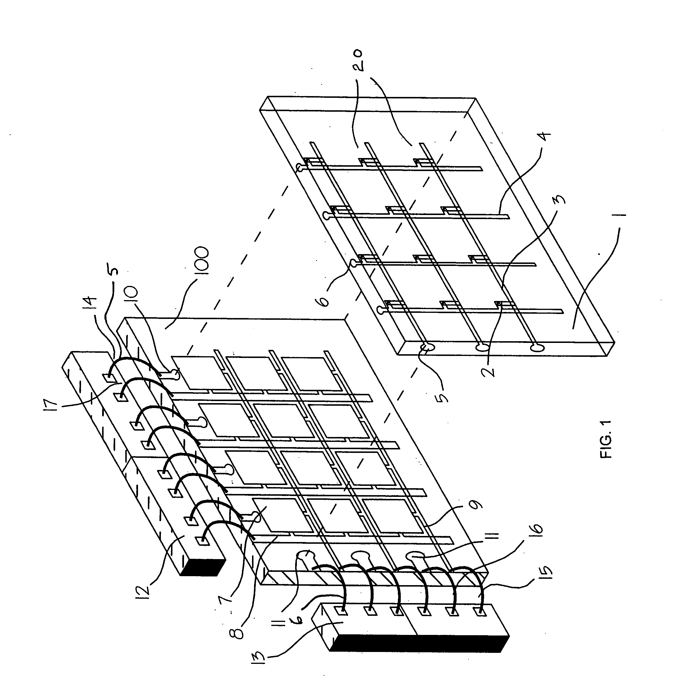 Method and device for flat panel emissive display using shielded or partially shielded sensors to detect user screen inputs