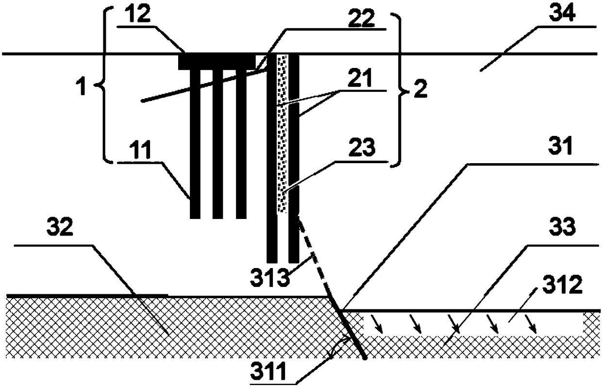 Near fault pile group foundation disaster prevention and reduction structure and construction method thereof