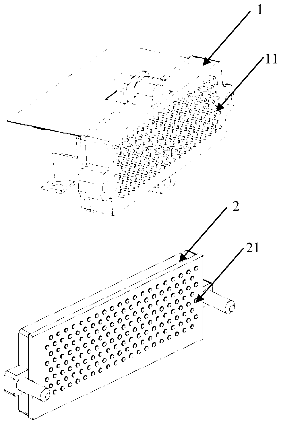 Sound head connector, removable sound head and hand-held type ultrasonic testing device