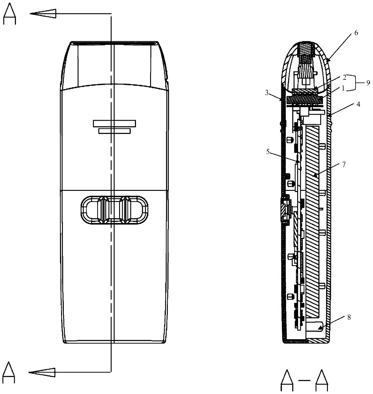 Sound head connector, removable sound head and hand-held type ultrasonic testing device