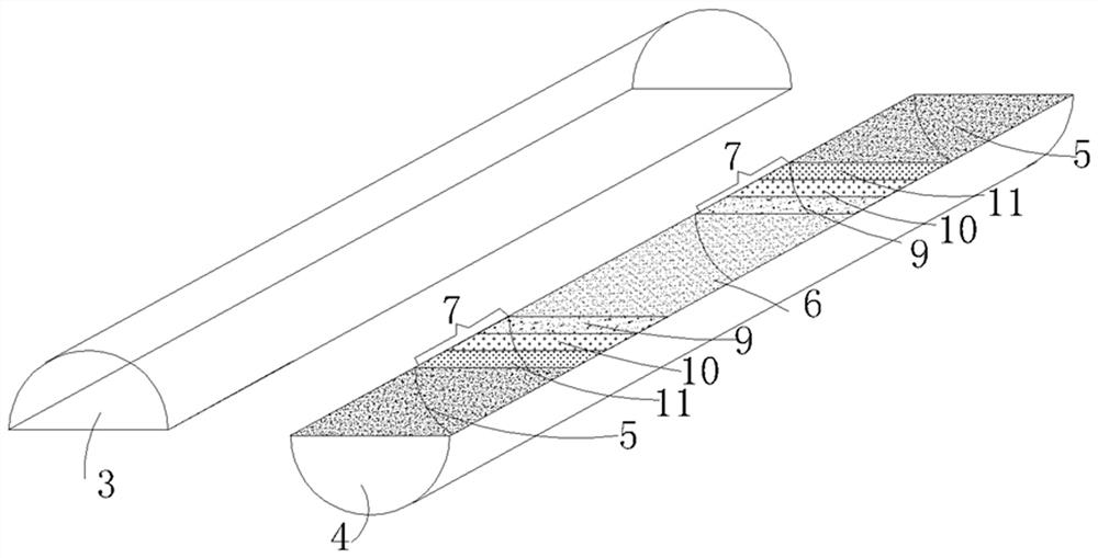 Functional gradient self-healing high-strength concrete pipe pile and preparation method thereof