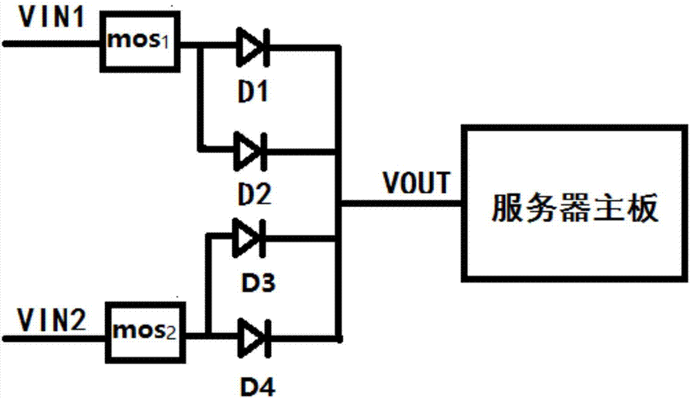 Circuit and method of DEBUG card used for simulating server input voltage abnormality