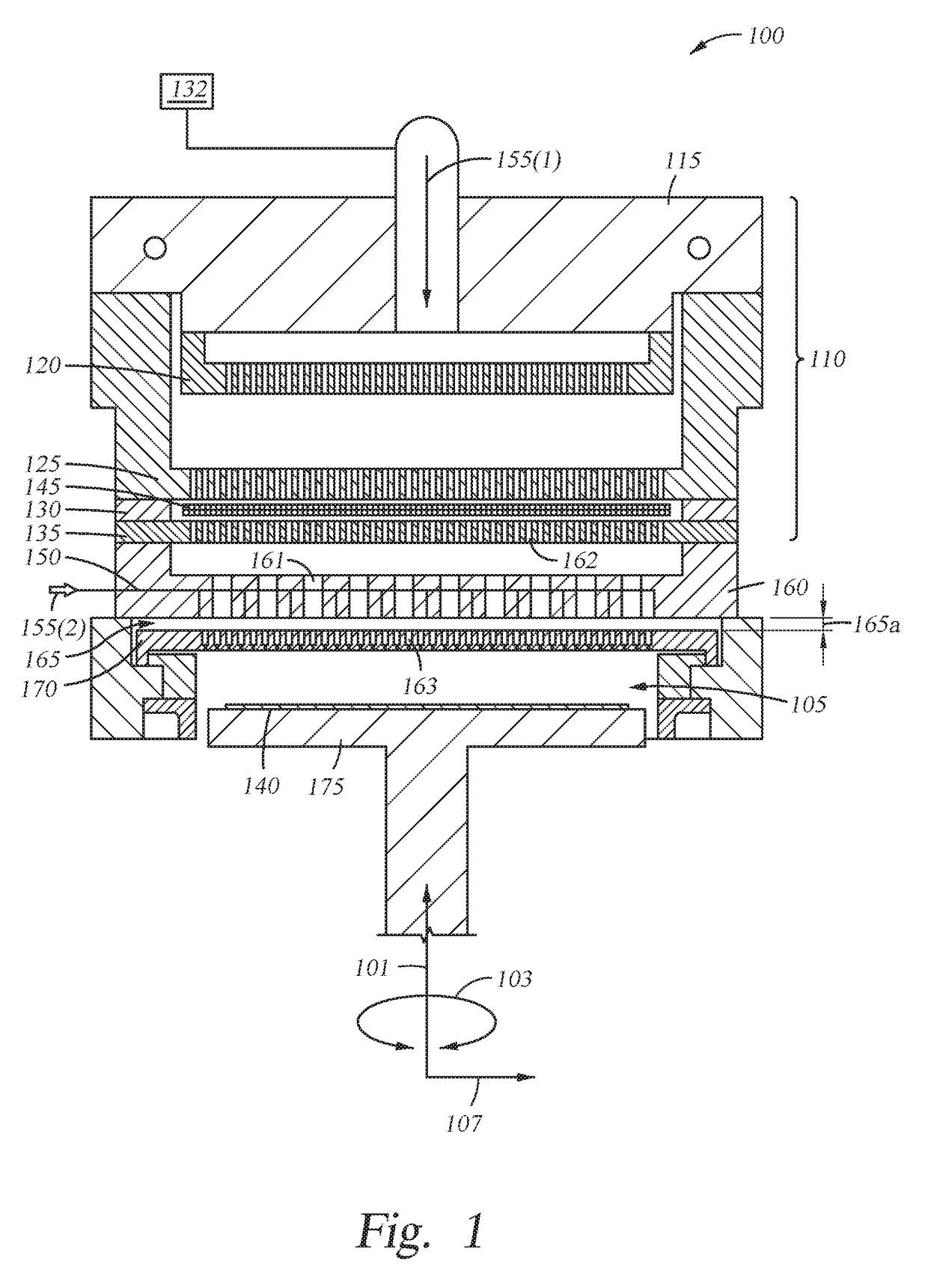 Flow distribution plate for surface fluorine reduction