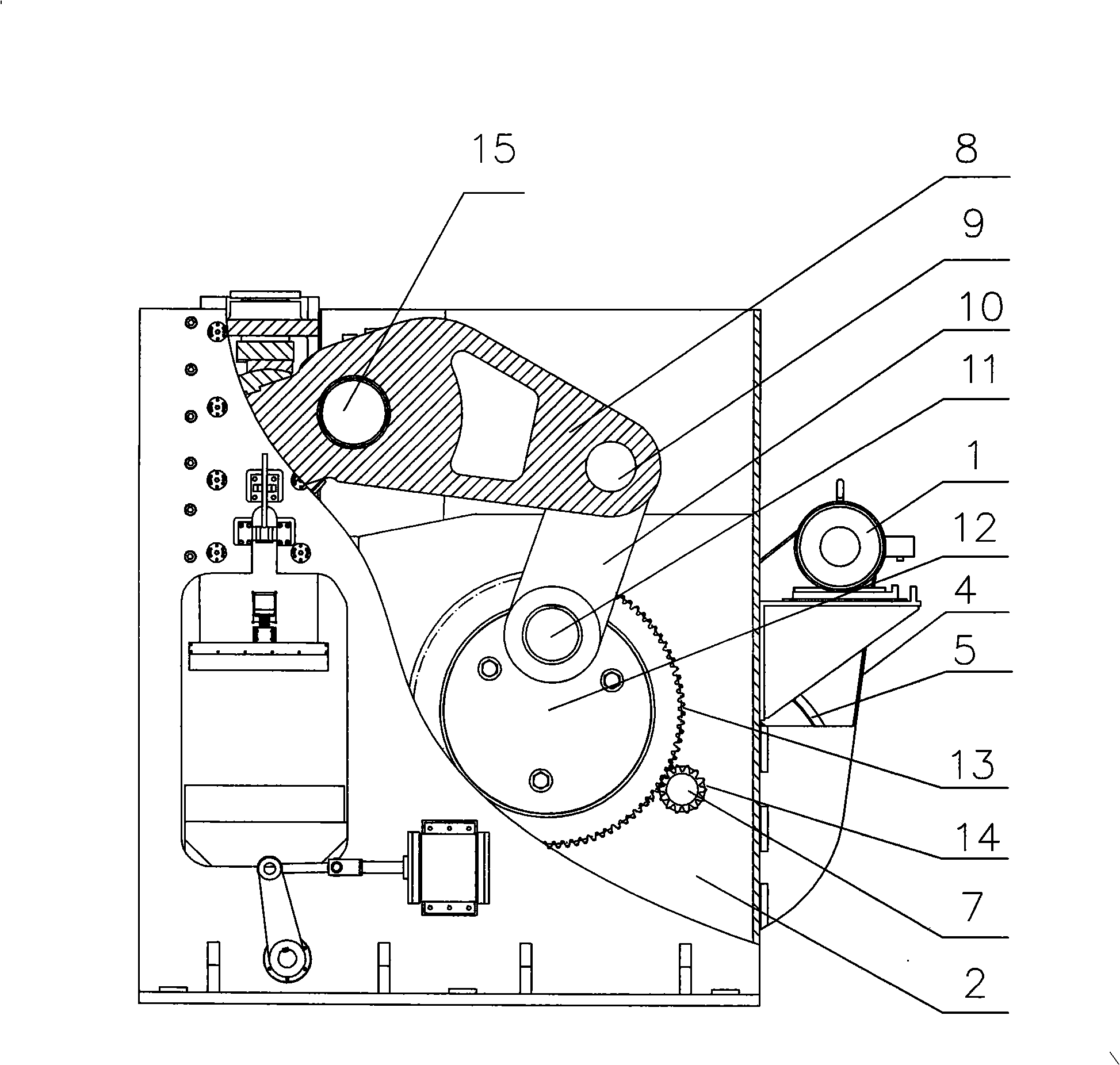 Sliding block driving mechanism of multiple slide rod press machine