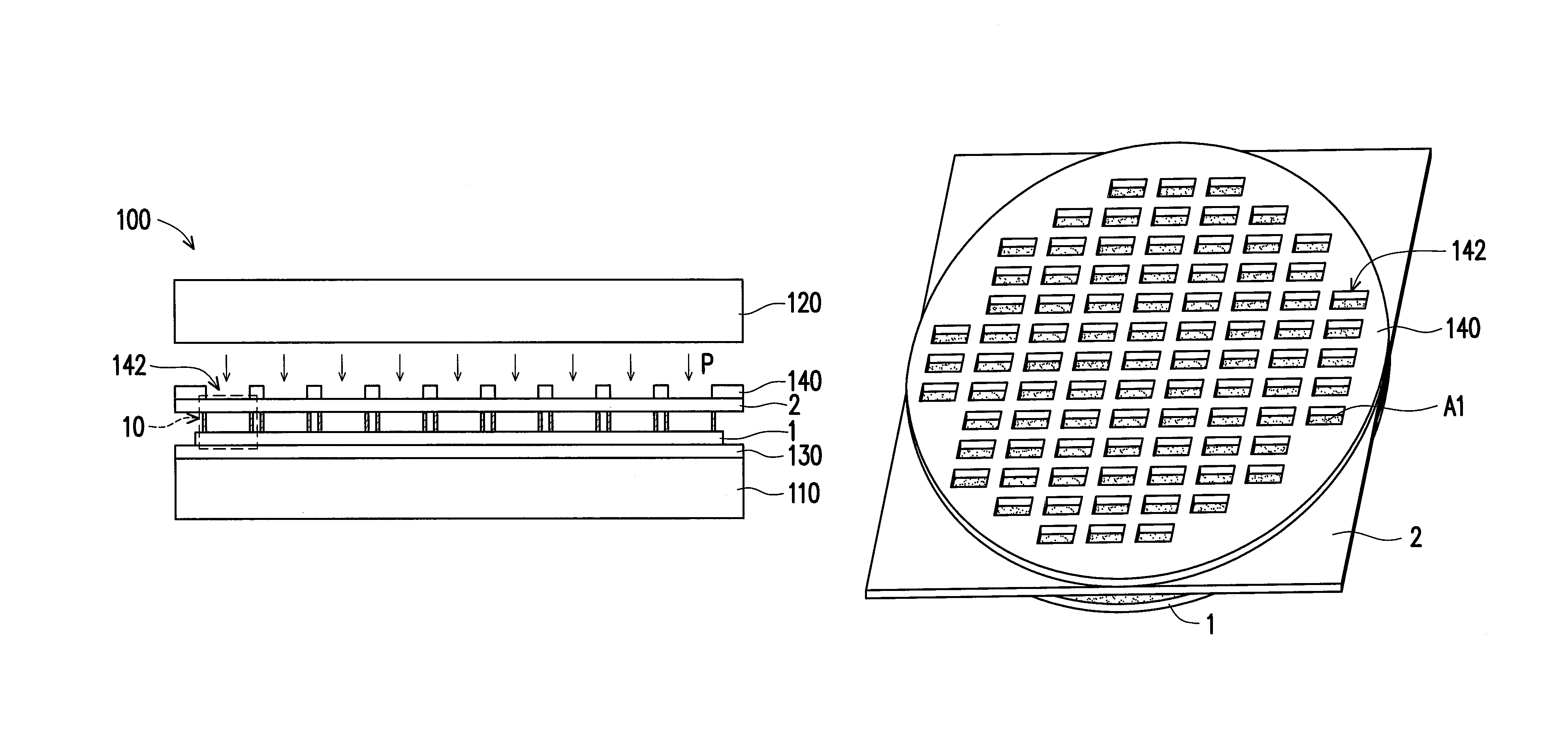 Pressing device for assembling liquid crystal display panel and assembling method thereof