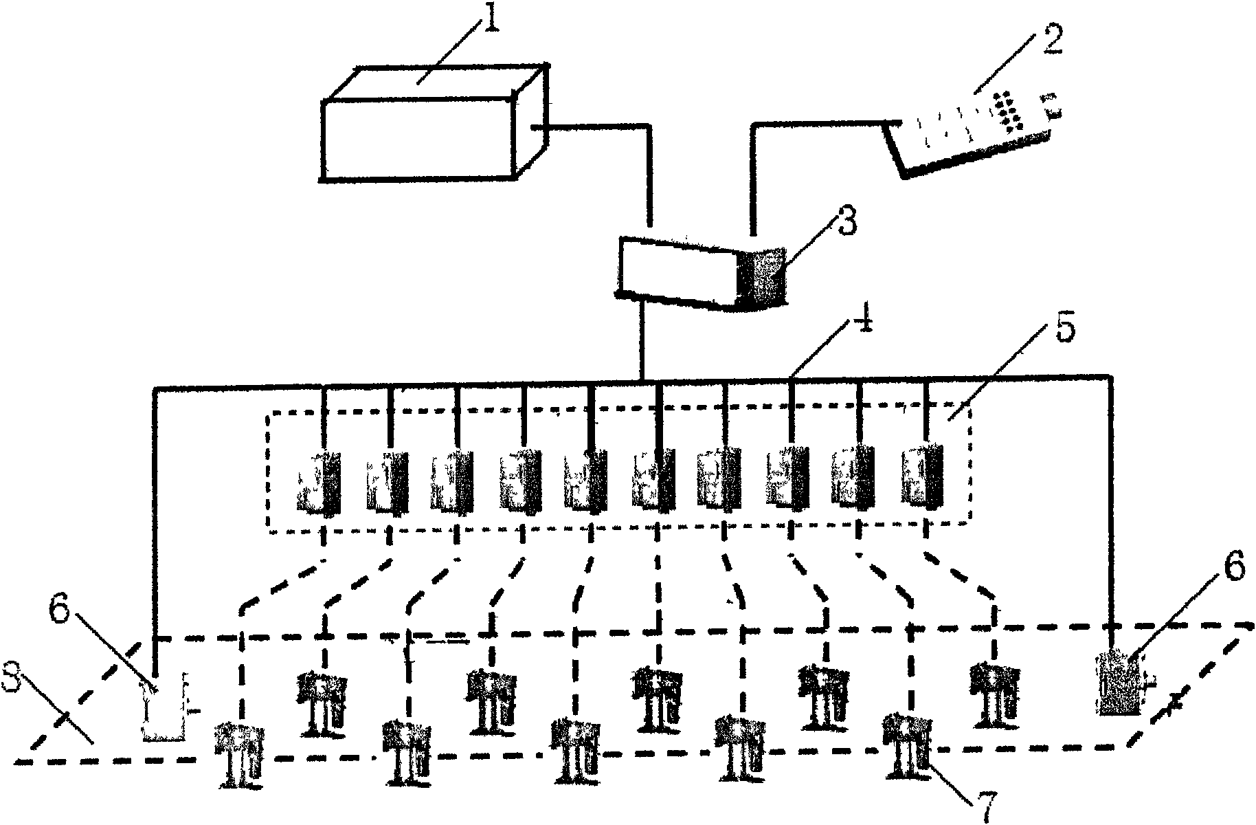 Automatic leveling system of multipoint electric support platform