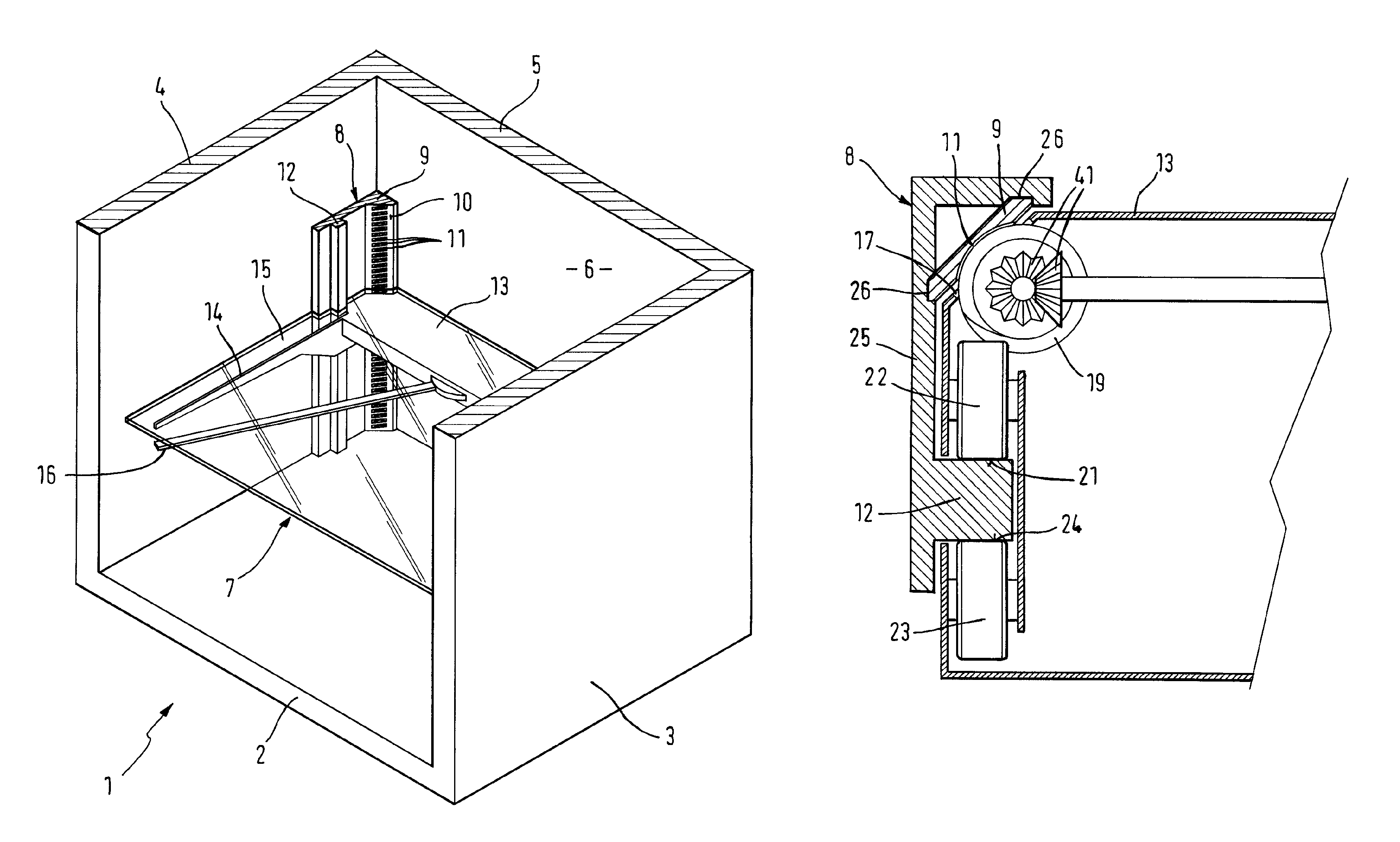 Refrigerator with height-adjustable shelf for refrigerated goods