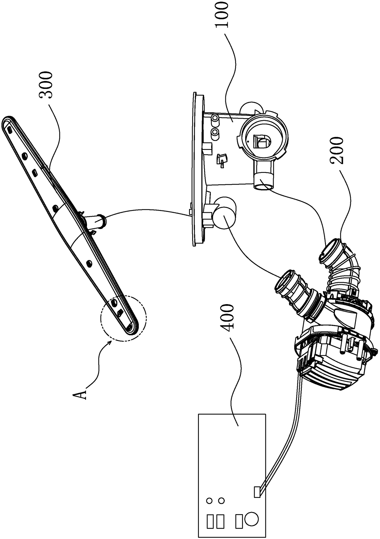 Washing method and device for dishwasher