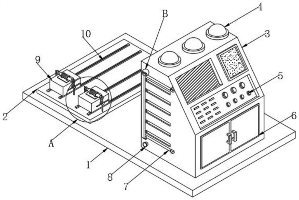 A rail transit dispatching platform with alarm equipment