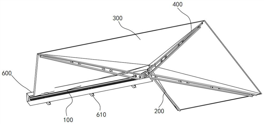 270-degree automobile edge rotating awning