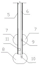 Expanding concrete tubular pile as well as expanding device and expanding method