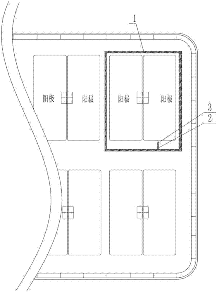 Device and method for measuring local counter electromotive force of industrial aluminum electrolytic cell