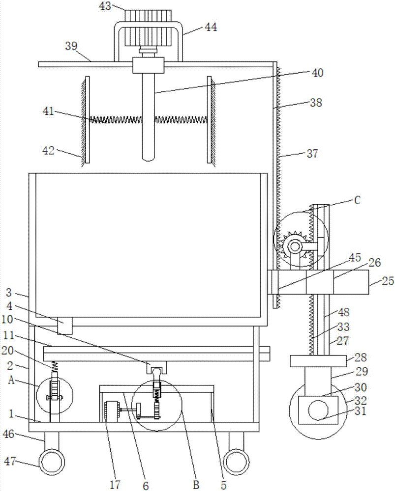 Concrete spreading and paving machinery used for building construction