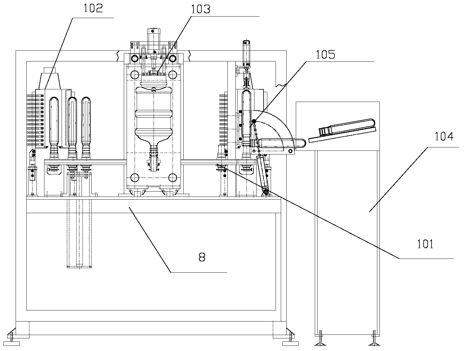 Full-automatic bottle blowing machine