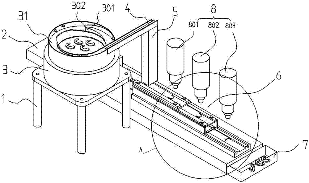 Automatic production device for precise machining of rotating pin holes of ratchet wrench heads