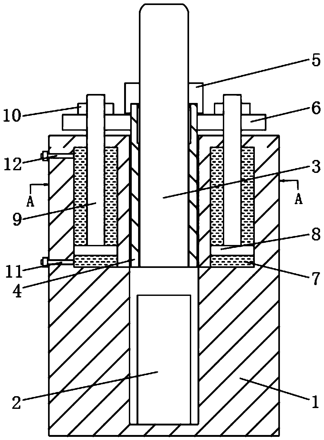 Electromagnet air gap limit adjusting device structure