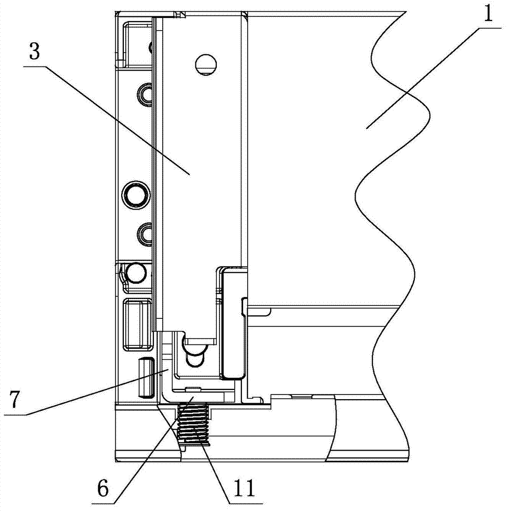 Furniture drawer hidden adjusting device