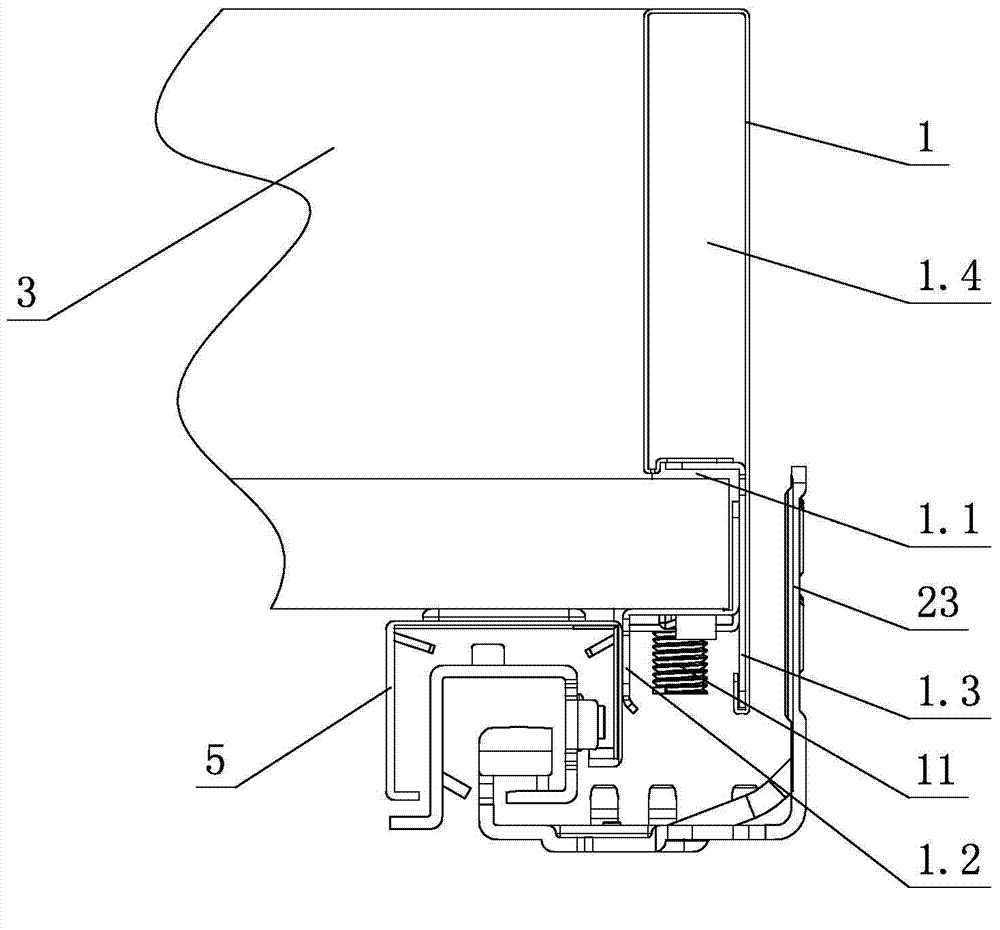 Furniture drawer hidden adjusting device