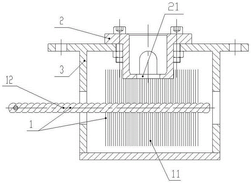 A deburring device for shaft parts