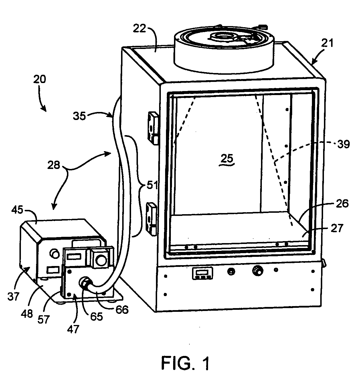 Illumination system for an imaging apparatus with low profile output device