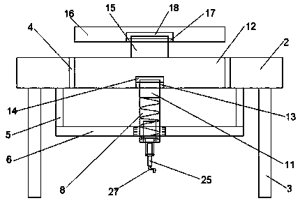 Home dining table capable of freely ascending and descending dish turntable