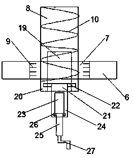 Home dining table capable of freely ascending and descending dish turntable