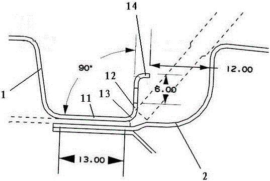 A sink structure for the roof of a minibus