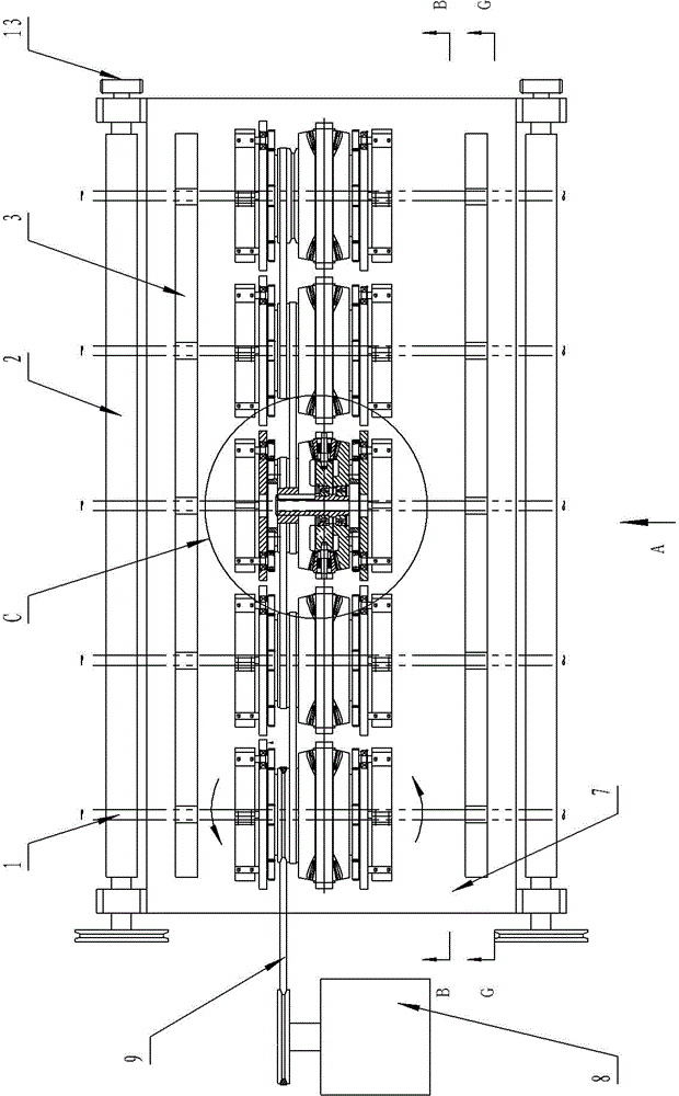 Sugarcane peeling device