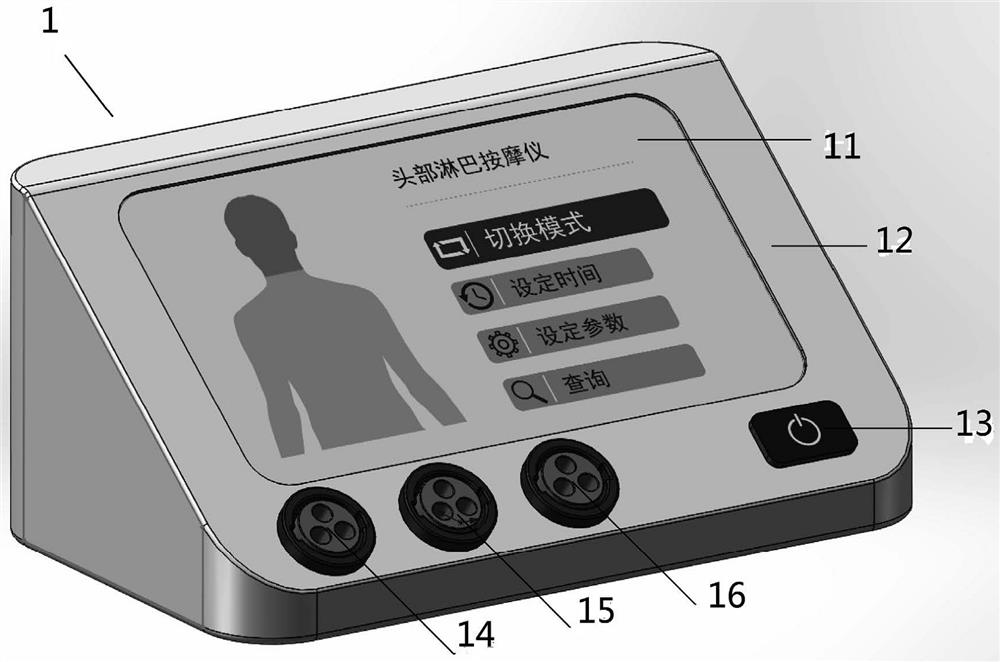 Head lymph massage instrument and use method thereof