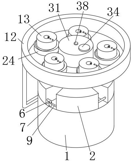 Rectification separation device for light liquid paraffin and five-stage rectification production process