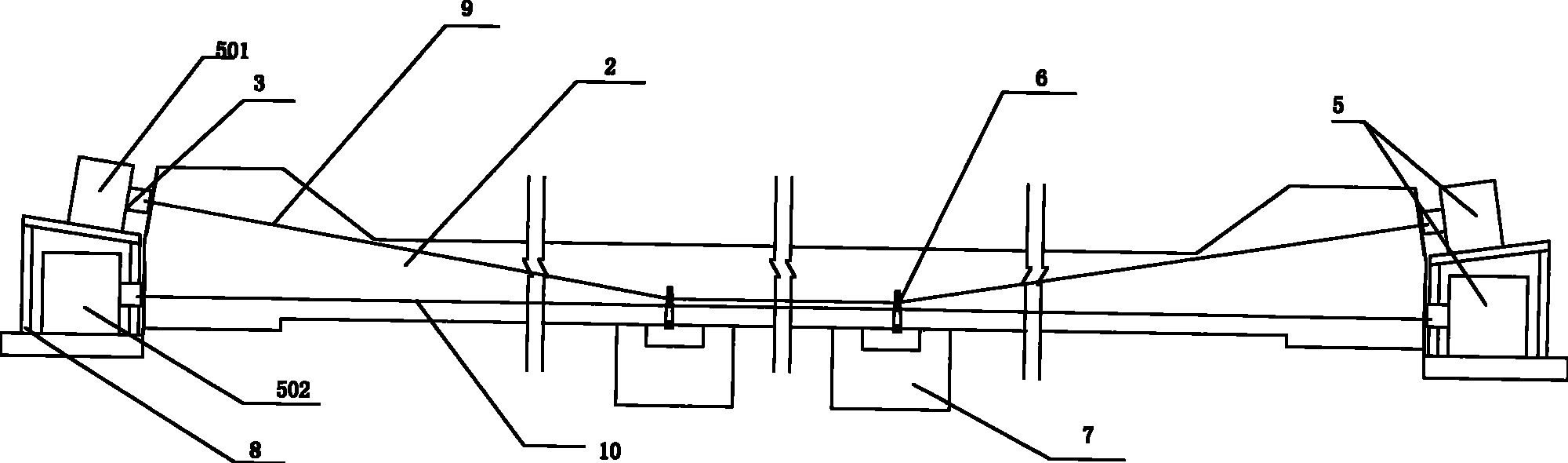 Construction method for pretensioned prestressing concrete simply supported T-beam