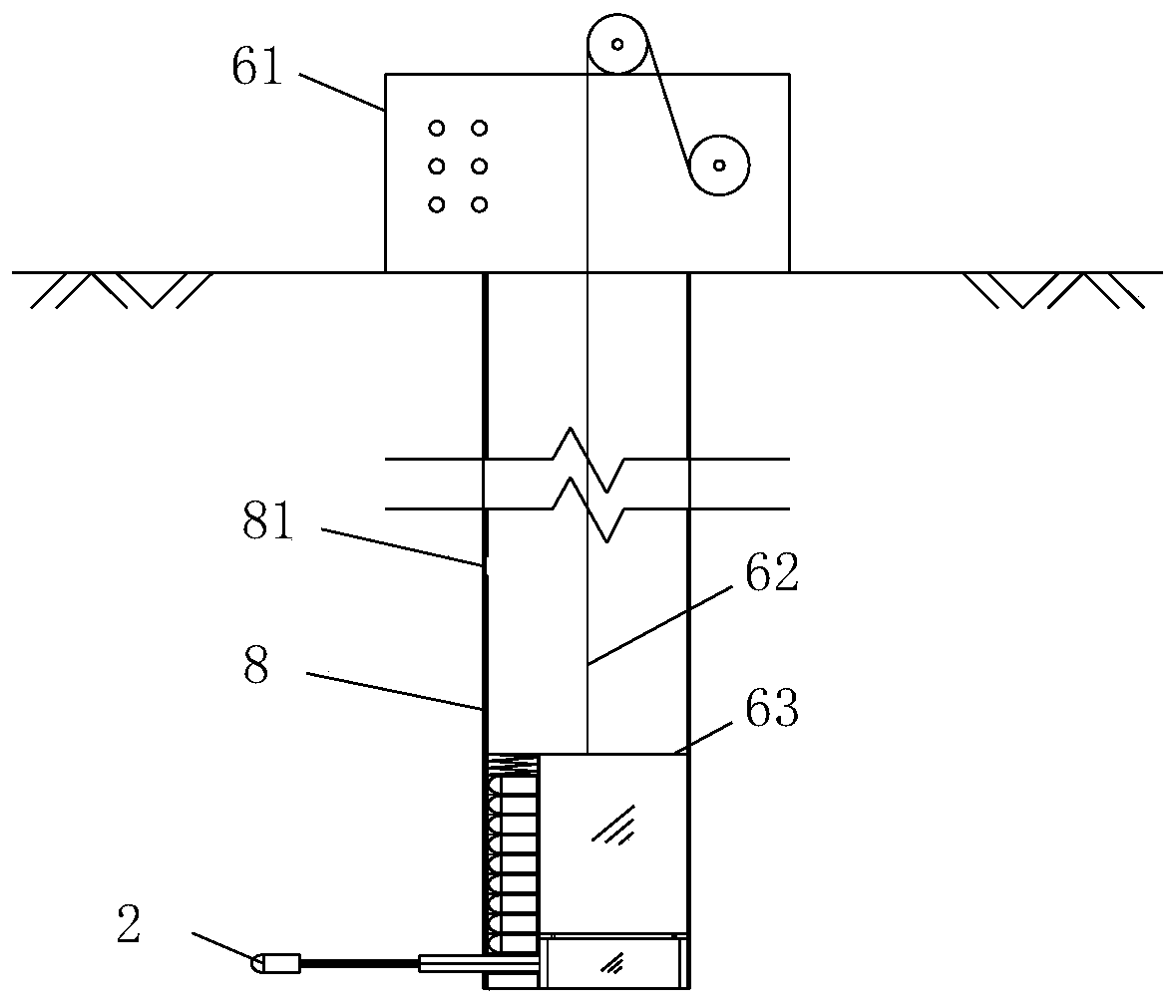 Soft soil stratum drilling inner sedimentation signal beacon radial planting device and method