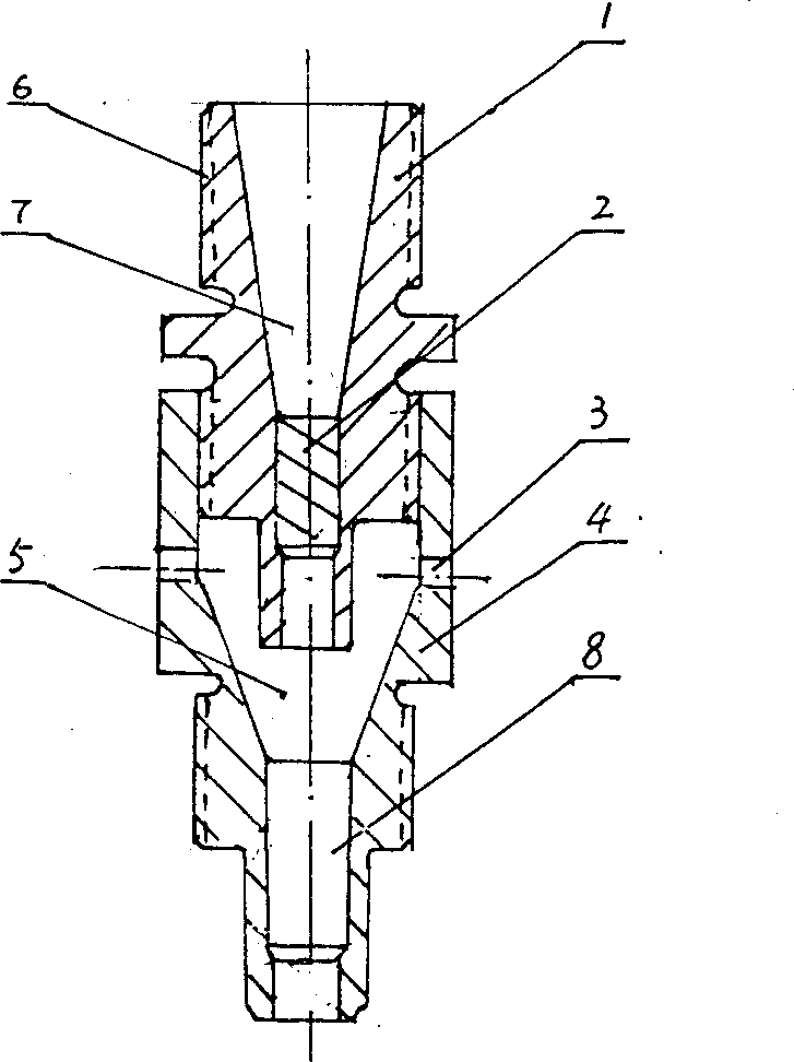 Vortex lead jetting type washing water-saving device