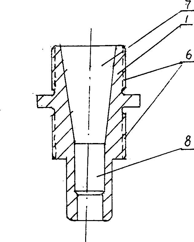 Vortex lead jetting type washing water-saving device