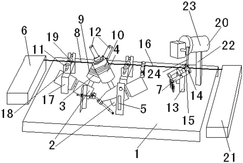 A glass tube twisting device