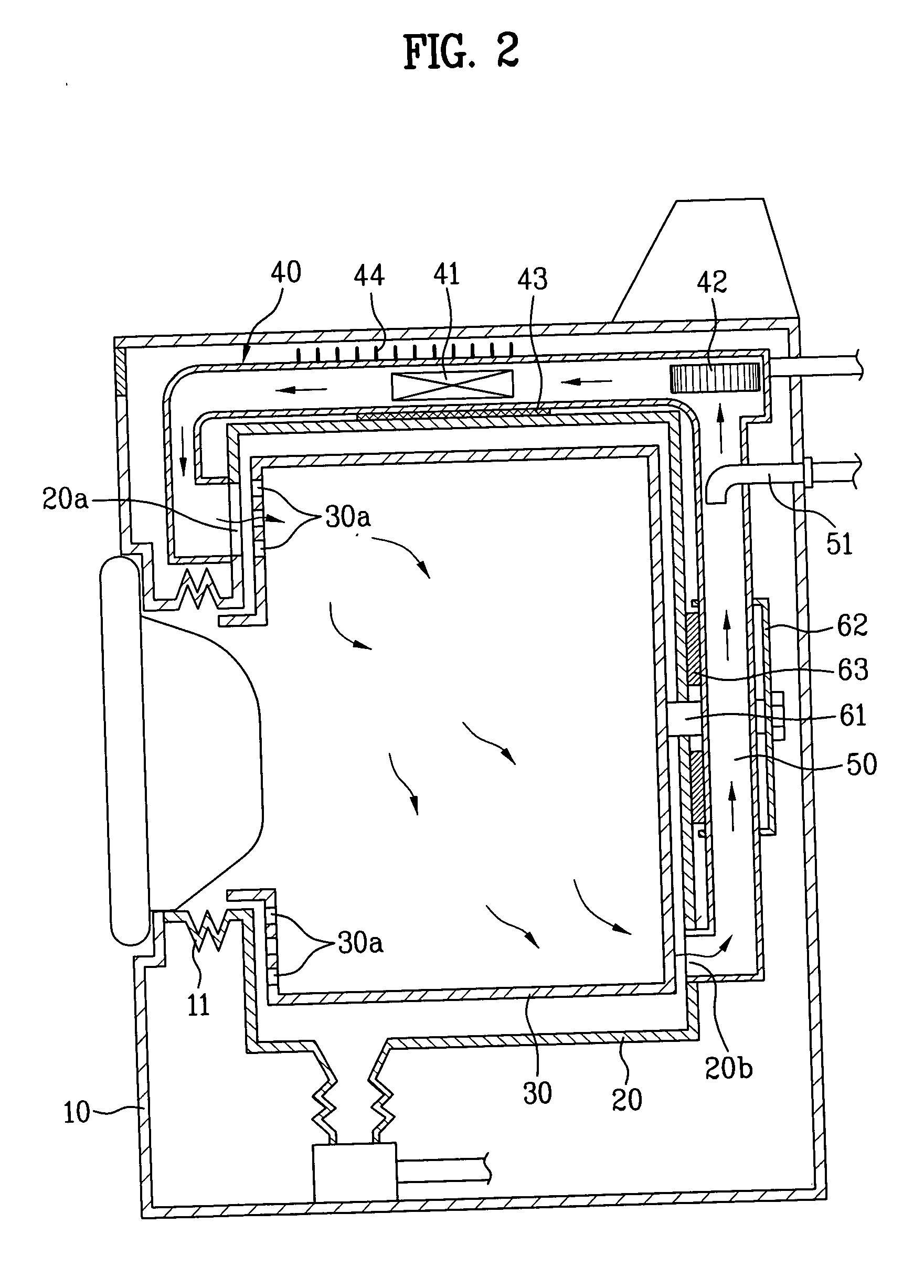 Heat shield fastening structure for drum type washing machine with laundry drying function