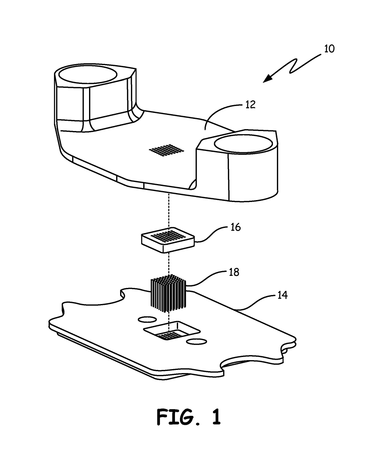 Testing apparatus and method for microcircuit testing with conical bias pad and conductive test pin rings