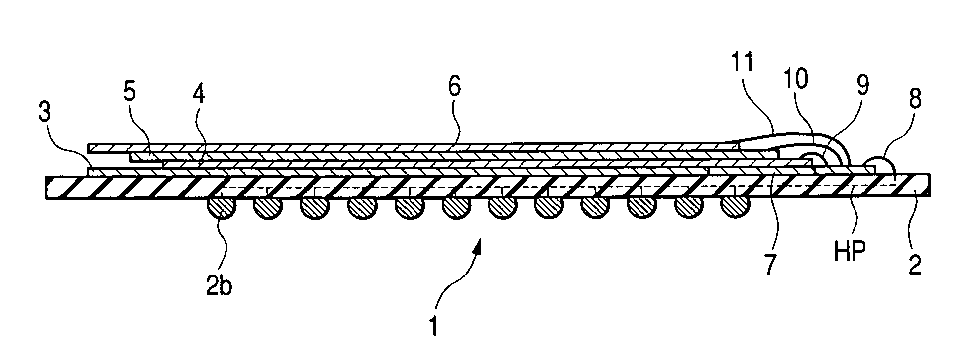 Stacked chip semiconductor device