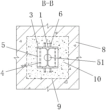 A narrow-flange steel column expanded airfoil column foot and its construction technology