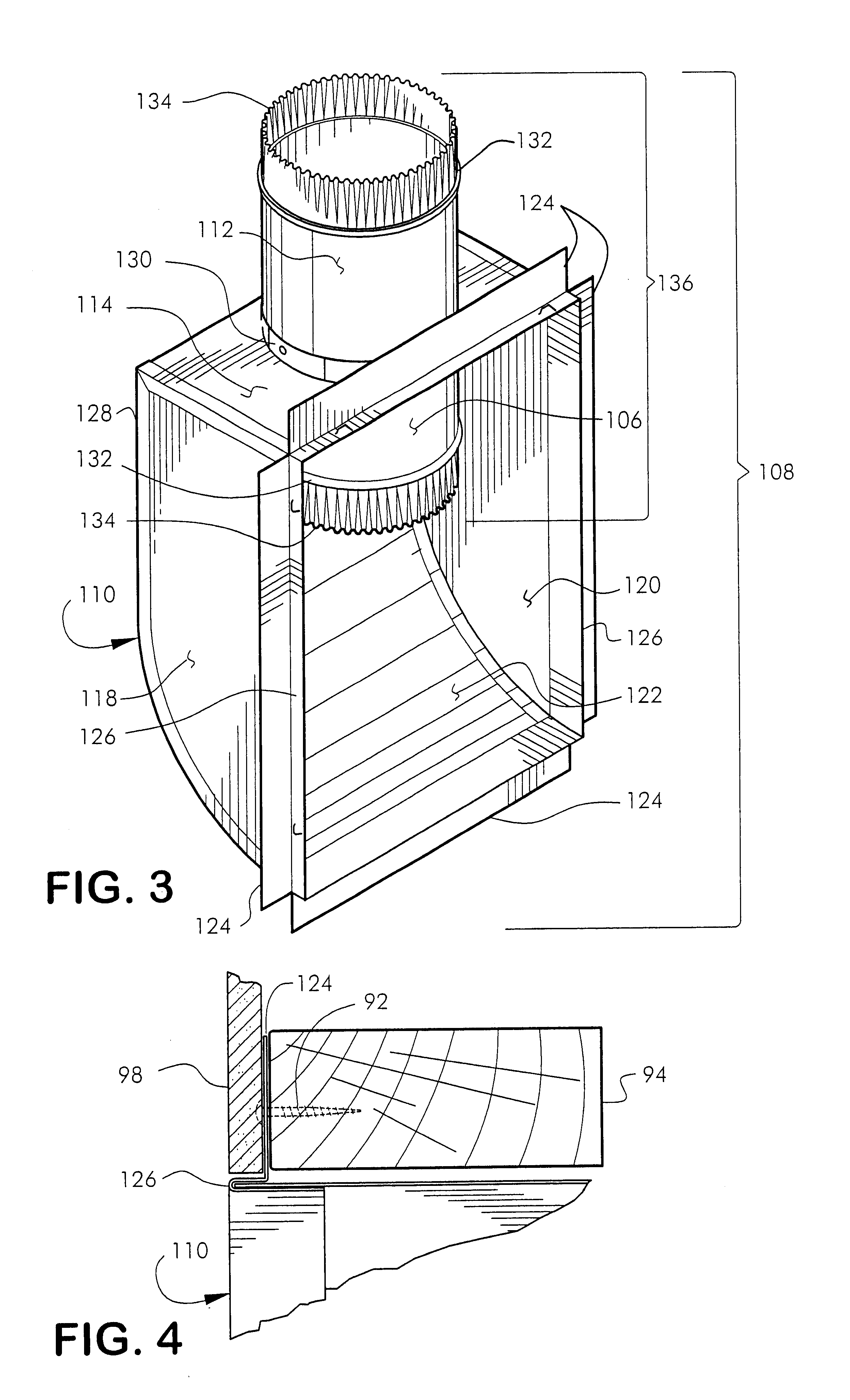 System and method for a dryer rough-in box with contoured vent receptacle and formed grommet